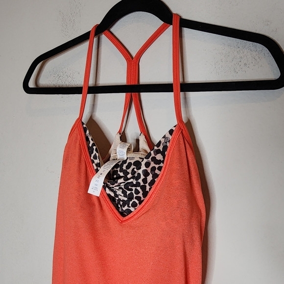 NWT Lululemon Roll Out Tank Heathered Alarming / Ace Spot Grain Black Size 6 - Picture 6 of 13